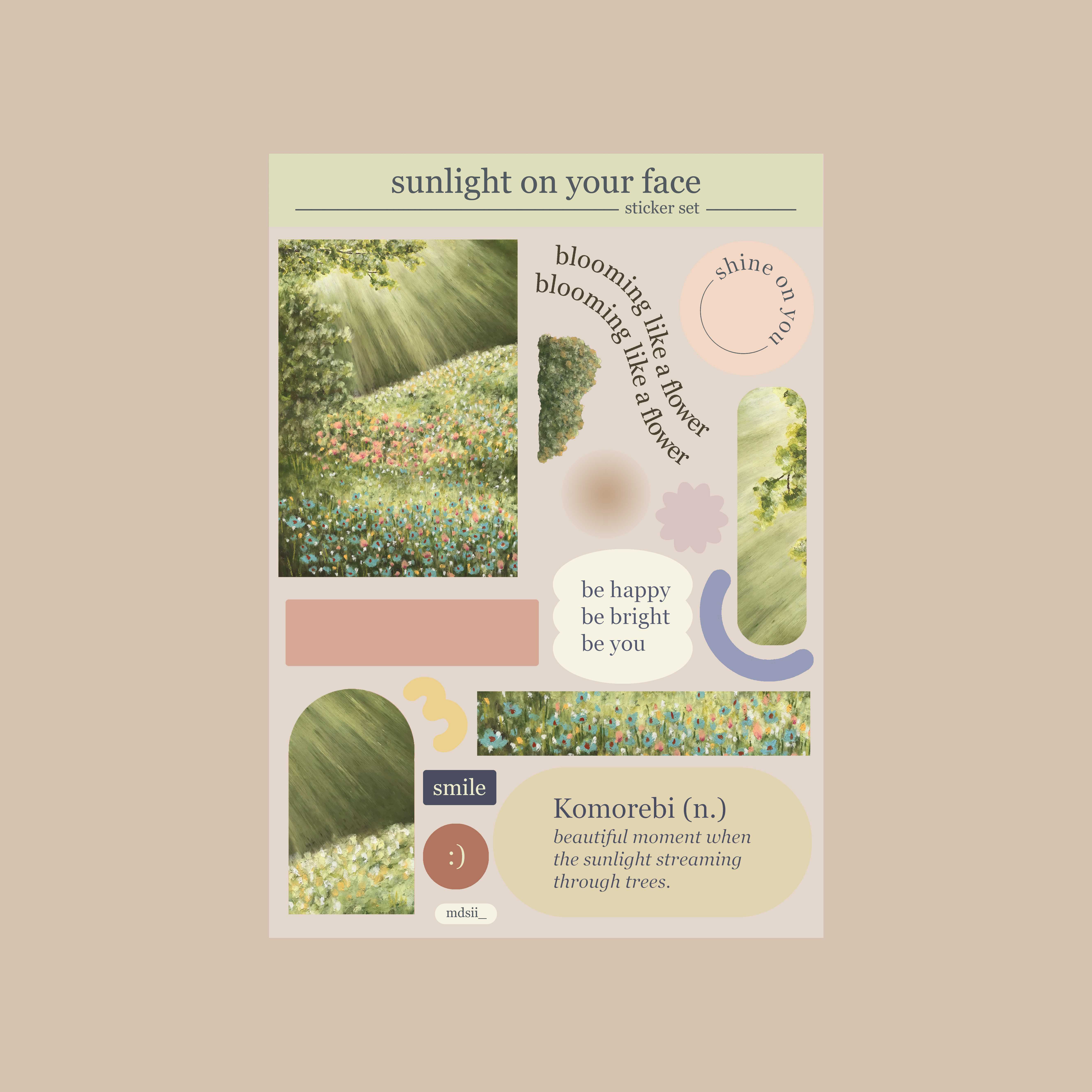 sunlight on your face - sticker set