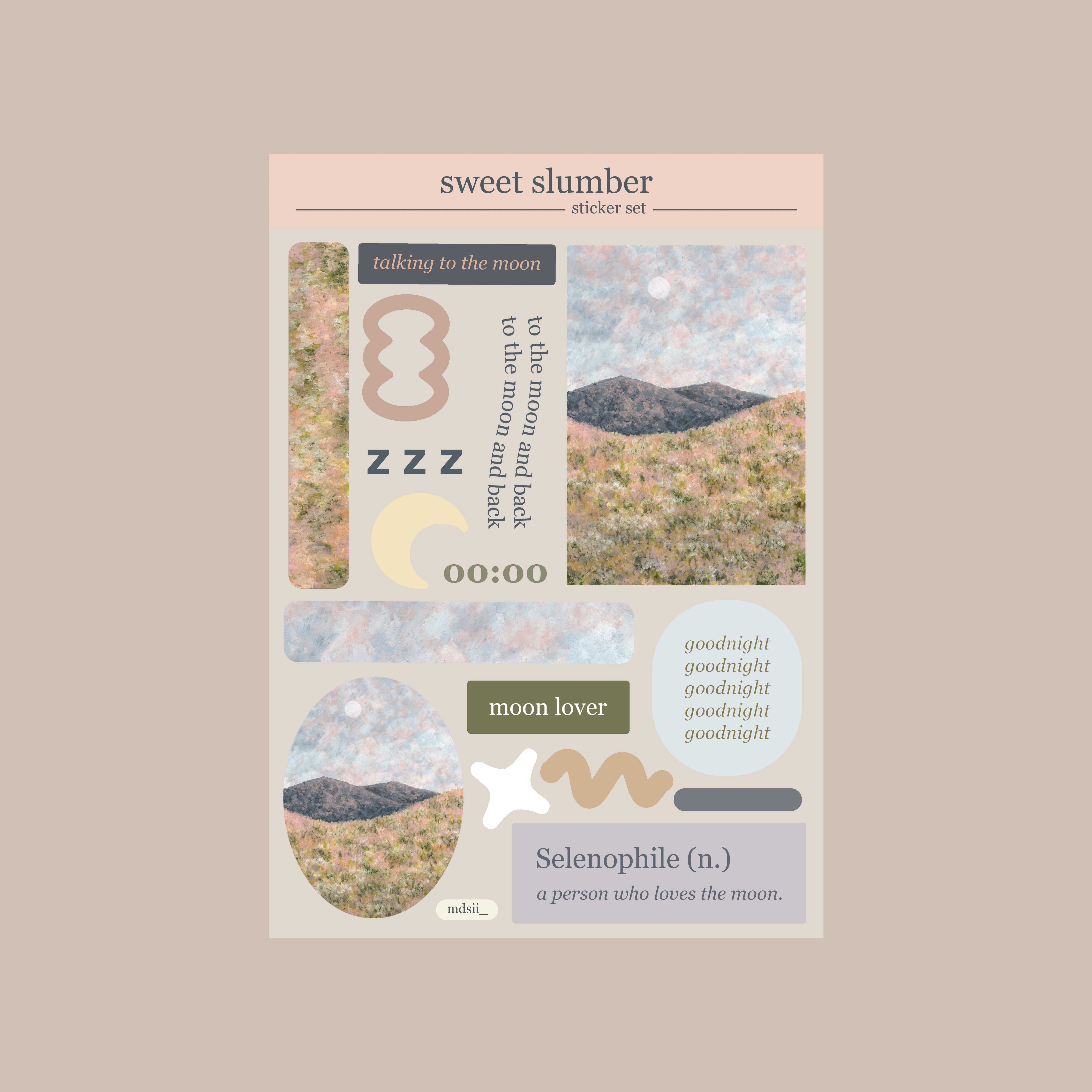 sweet slumber - sticker set