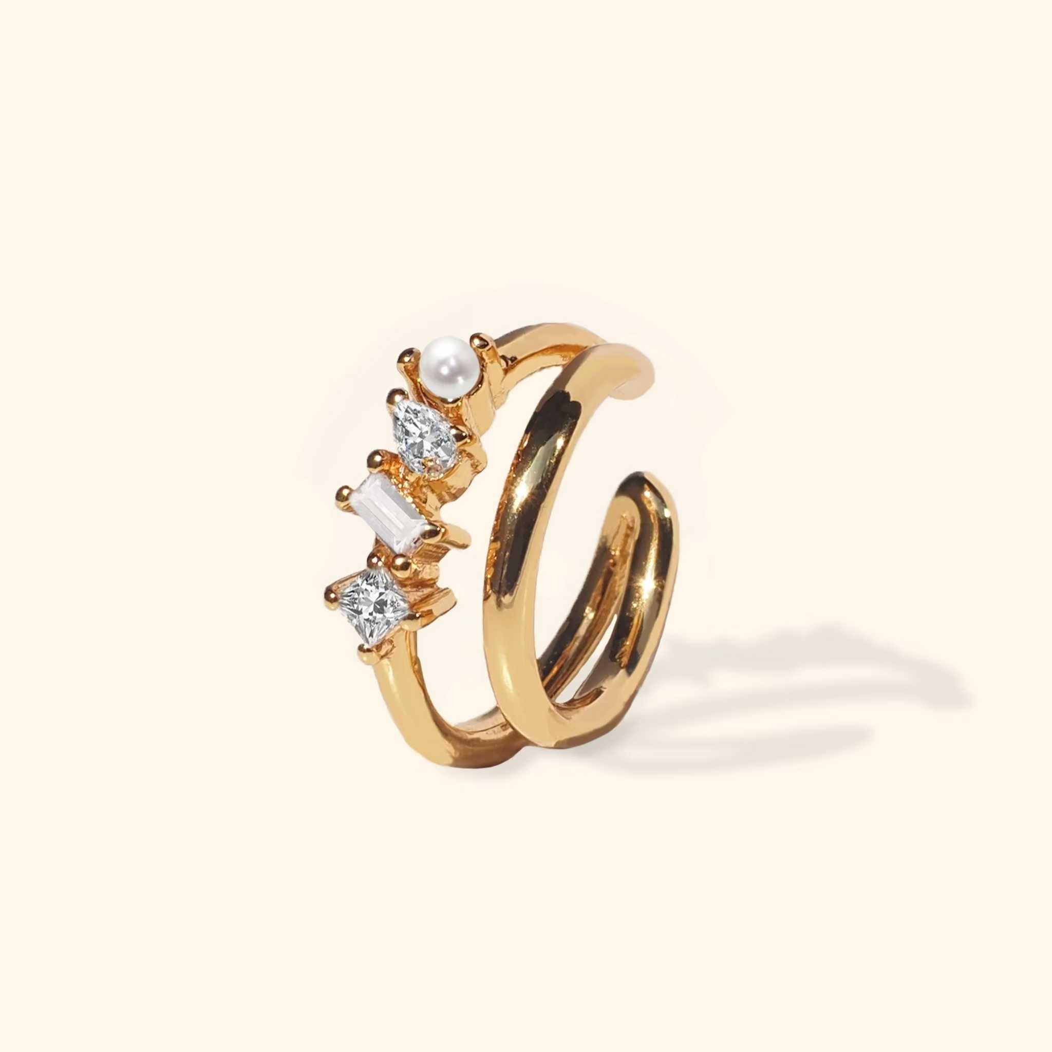 ต่างหูหนีบ ซีลีน (Celine Crystal Ear Cuff)