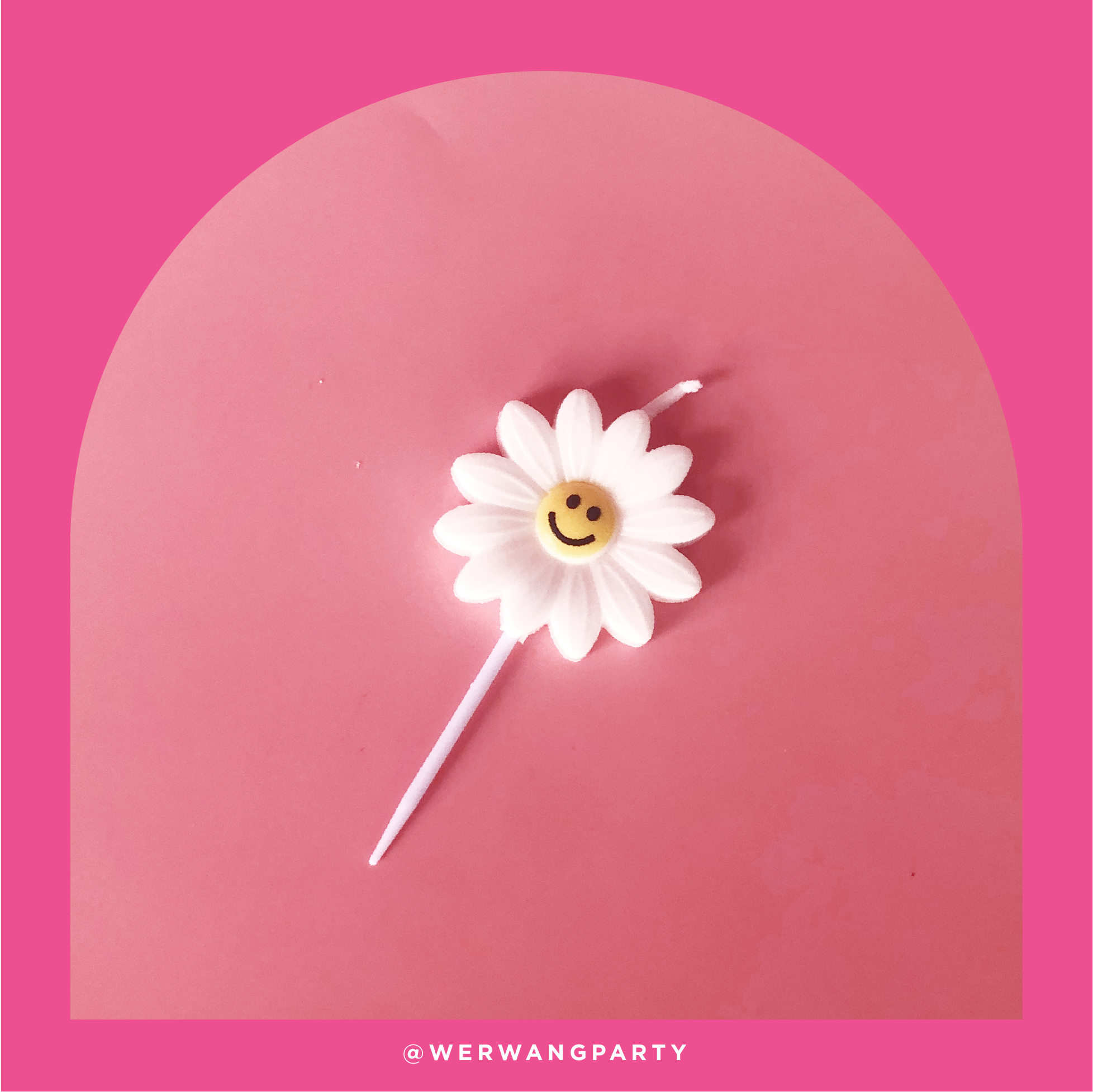 White Daisy Birthday Candle