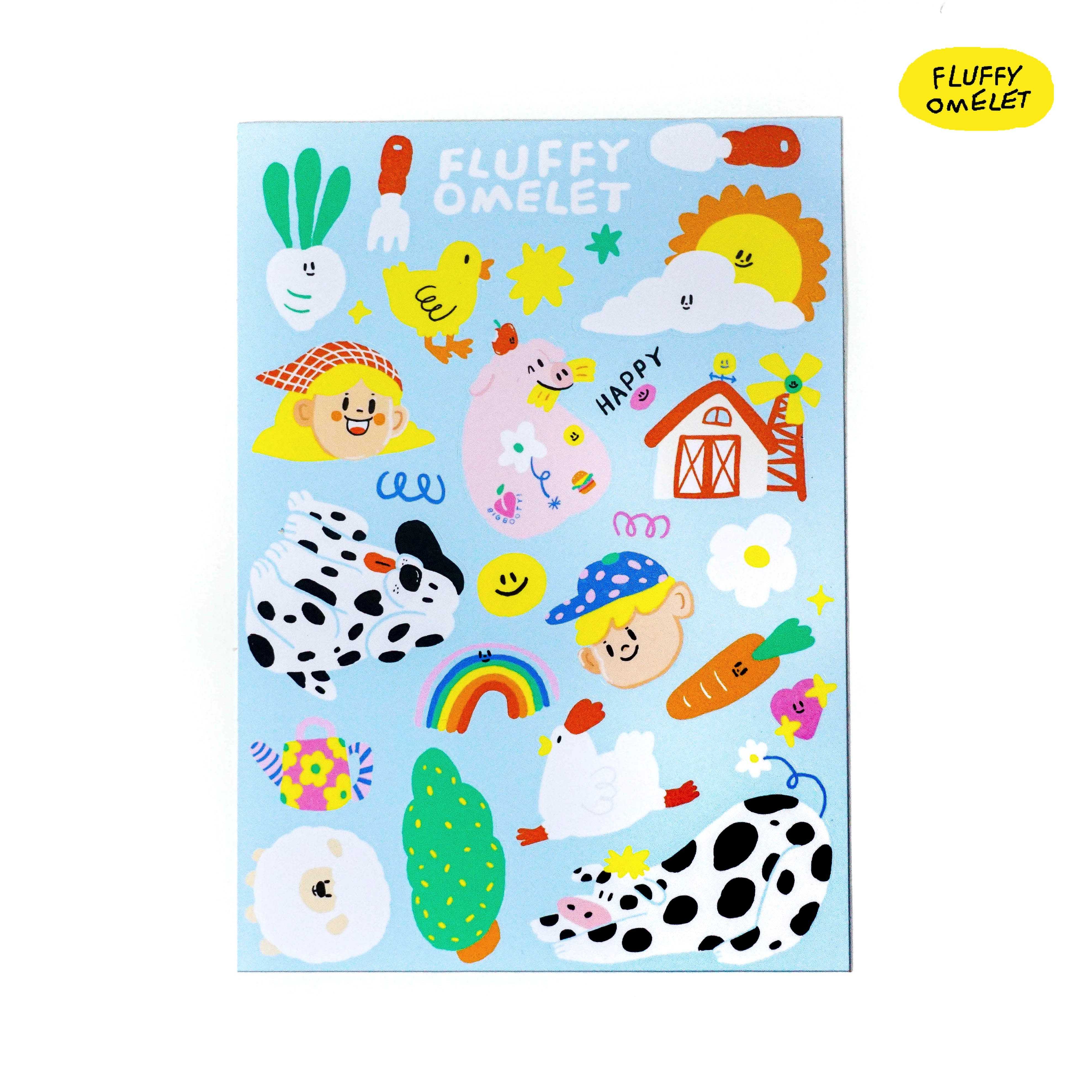 FLUFFY FARMER STICKER B6