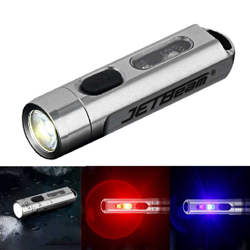 JETBeam Mini One | ไฟฉายพวงกุญแจ ไฟ 4 สี | UV วัสดุสแตนเลส ขนาดเล็ก