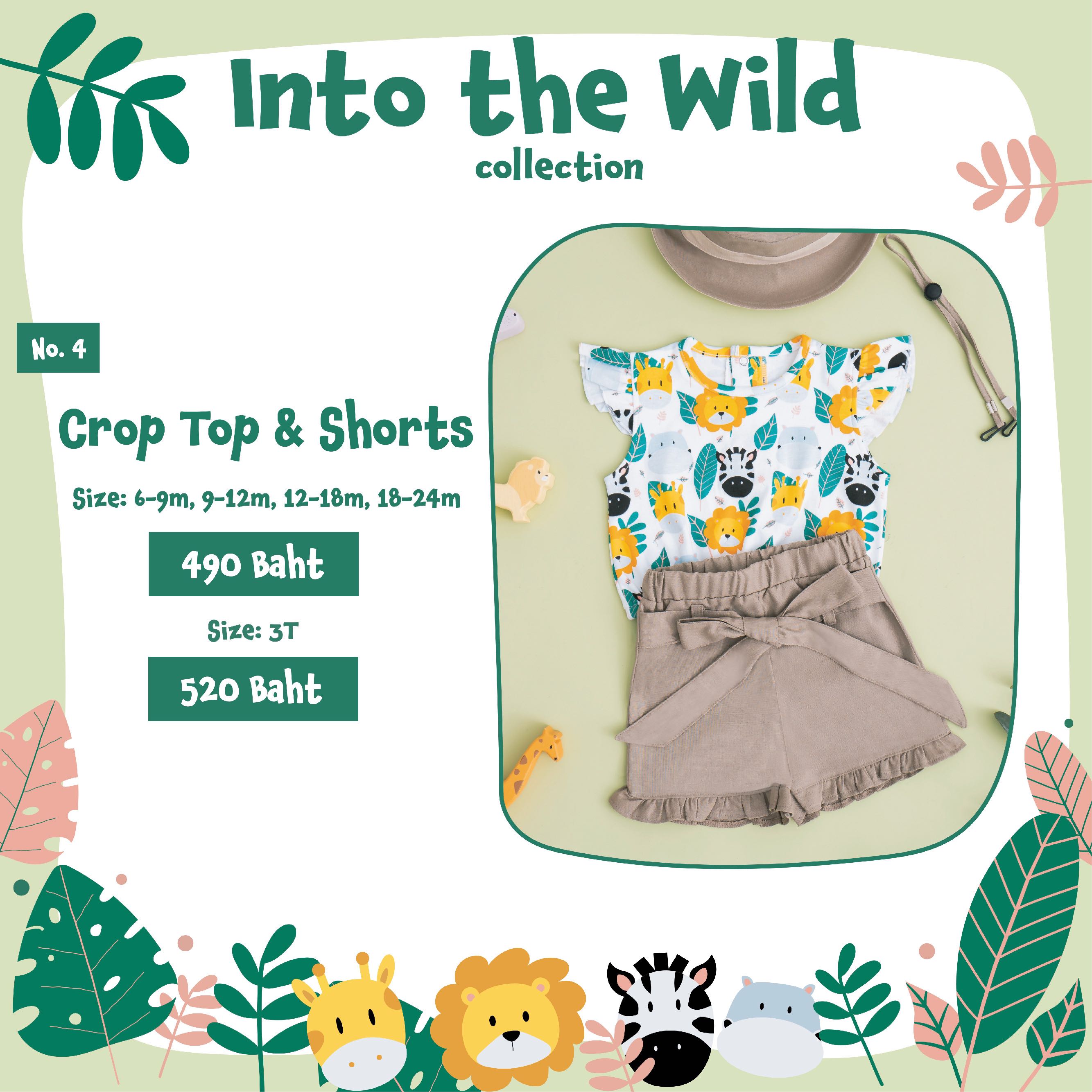 04 Brown Crop Top & Shorts