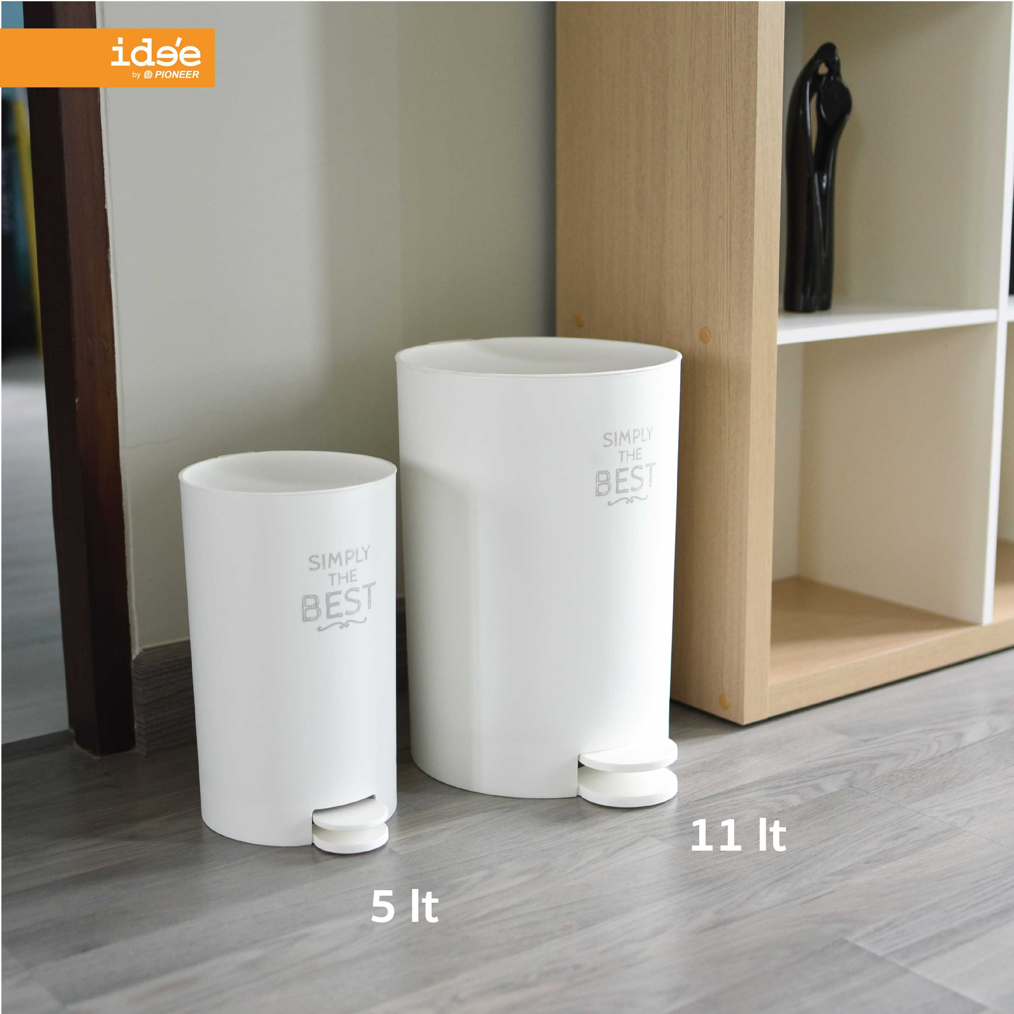 ide'e [1 ชิ้น] PN6026A Pedal Bin ถังขยะขนาดเล็ก ความจุ 5 lt.