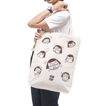 กระเป๋าผ้าดิบหนูหิ่น