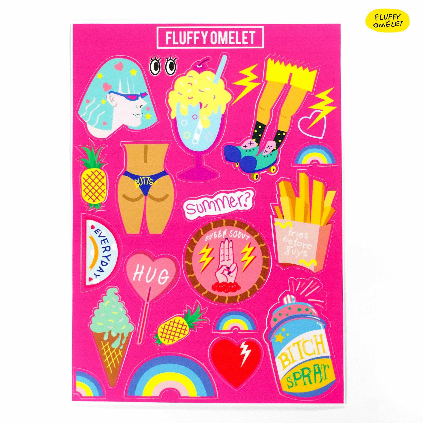 PINK SUMMER STICKER MATT