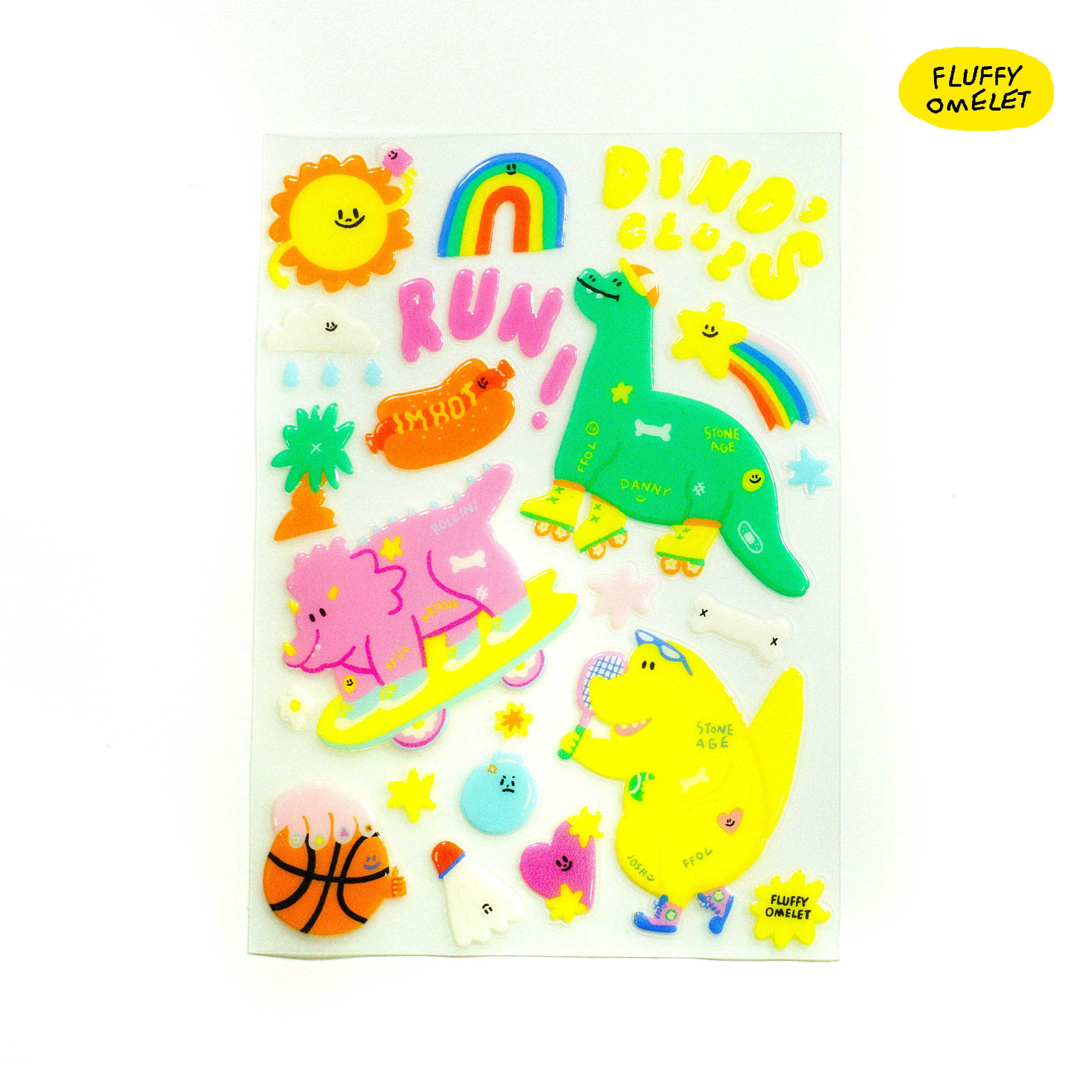 DINO'S CLUB JELLY STICKER