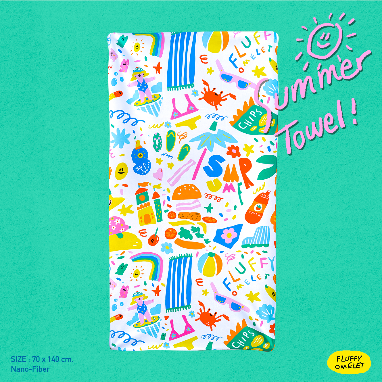 SURF N' TURF SUMMER TOWEL