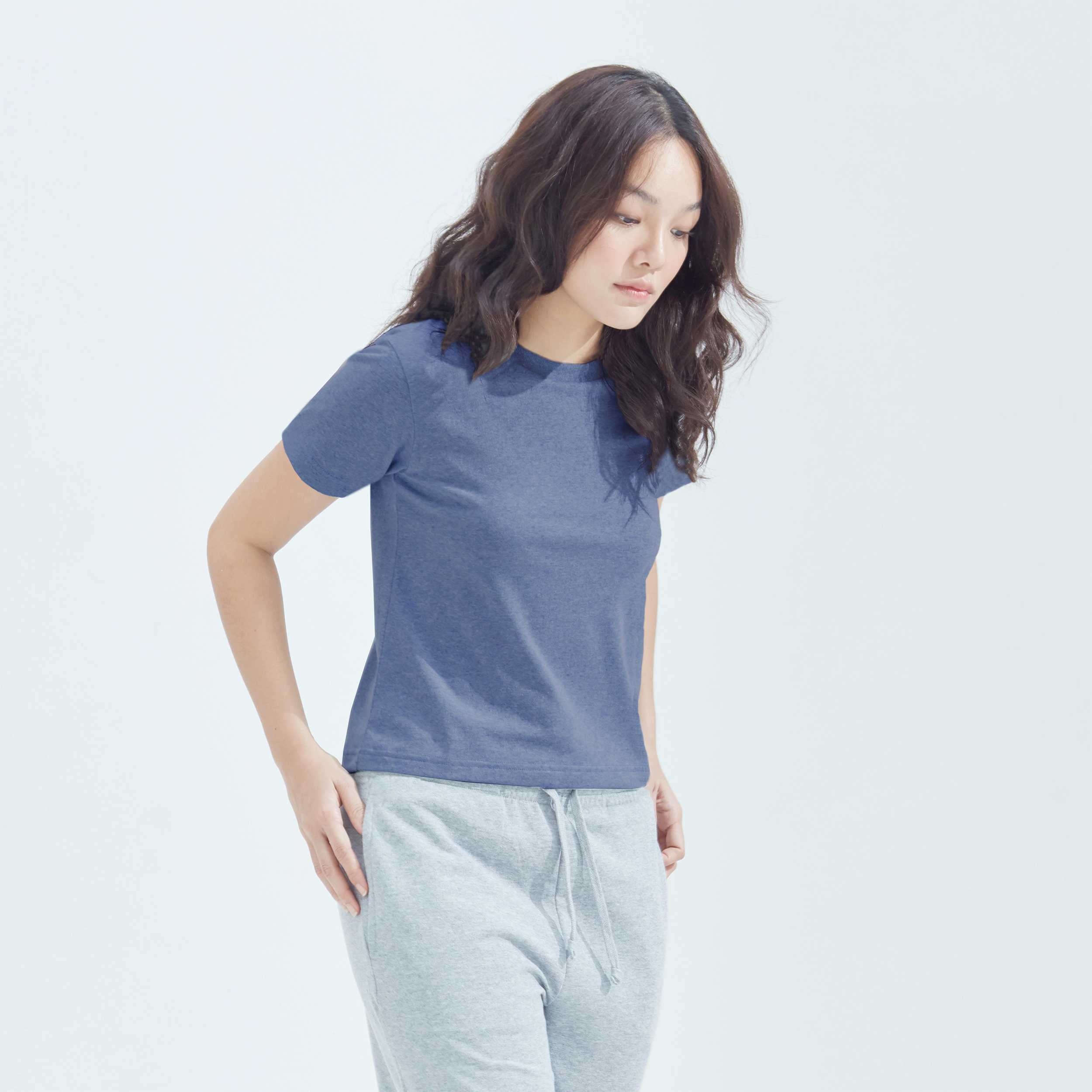 CIRCULAR เสื้อยืด ผู้หญิง แขนสั้น ผ้า Single Jersey : Mission Blue