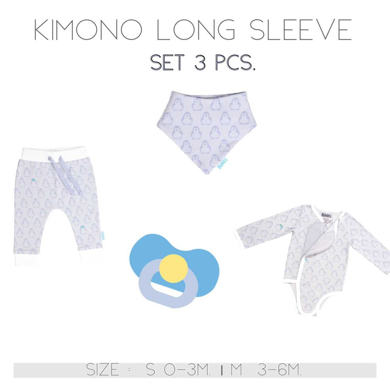 Set 3 Pcs. - Kimono LS + Pant + Bib