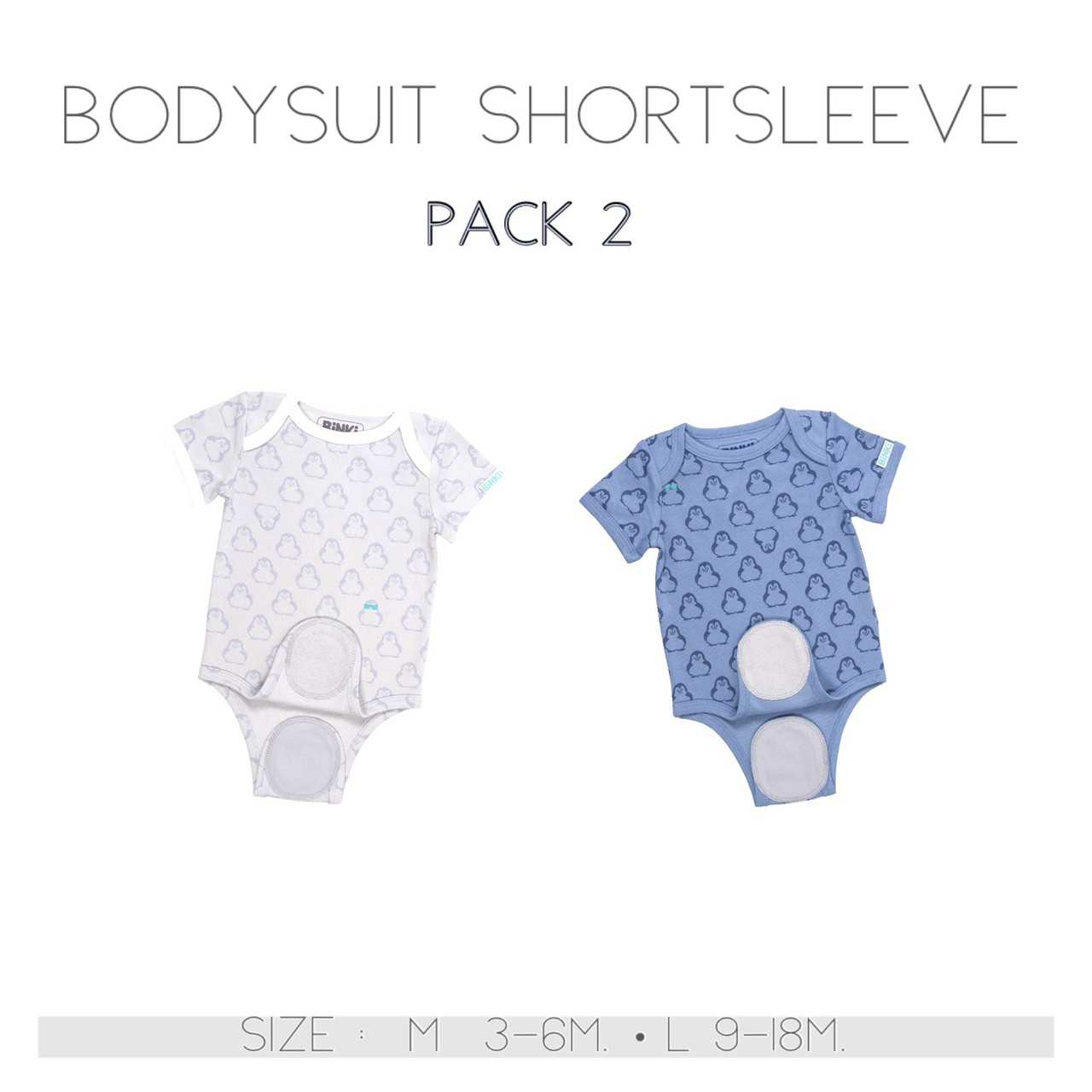 Pack 2 - Bodysuit Romper Short Sleeve