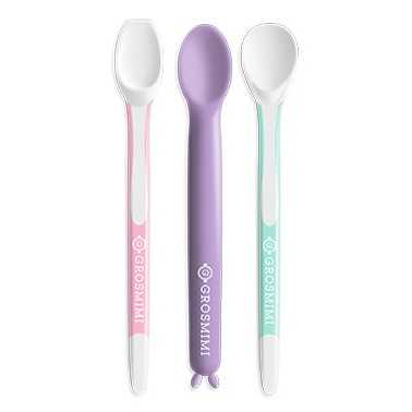 Grosmimi ชุดช้อนฝึกทานพร้อมกล่องเก็บ Baby Spoon Set