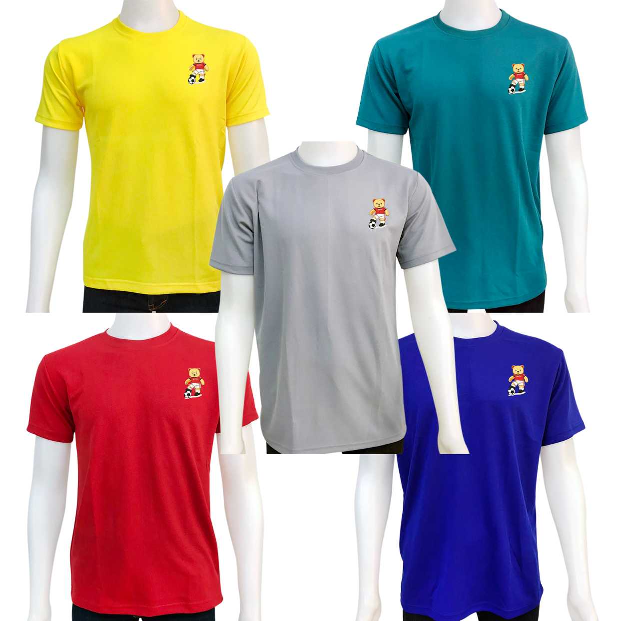 [มาใหม่] MIAMI CLUB เสื้อยืดพิมพ์ลายหมีเล่นบอล คอกลม รหัส SL002