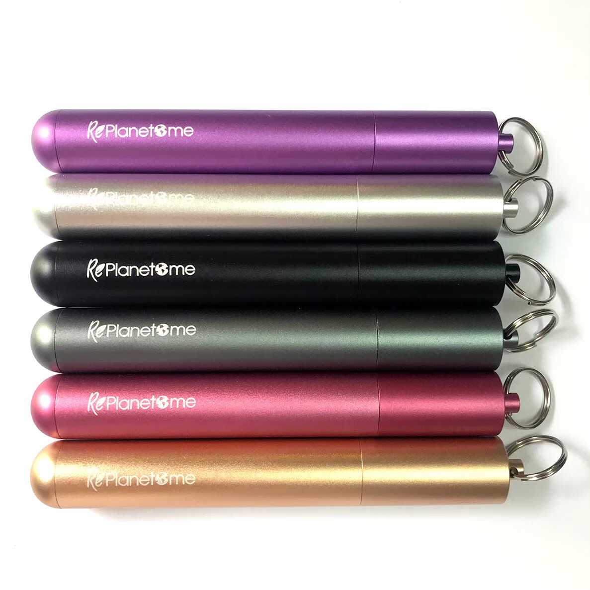 Telescopic Portable Stainless Steel Straw (หลอดสแตนเลสเทเลสโคปย่อยืดได้ พร้อมแปรงในเคสแคปซูล)