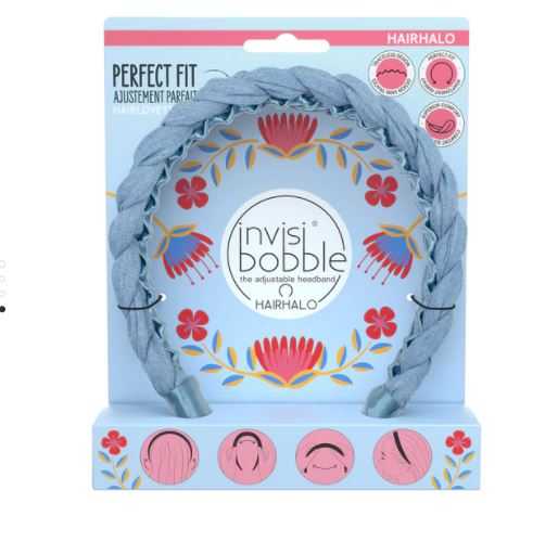 ที่คาดผมแบบปรับได้  invisibobble HAIRHALO , สีฟ้า , นำเข้าเยอรมัน