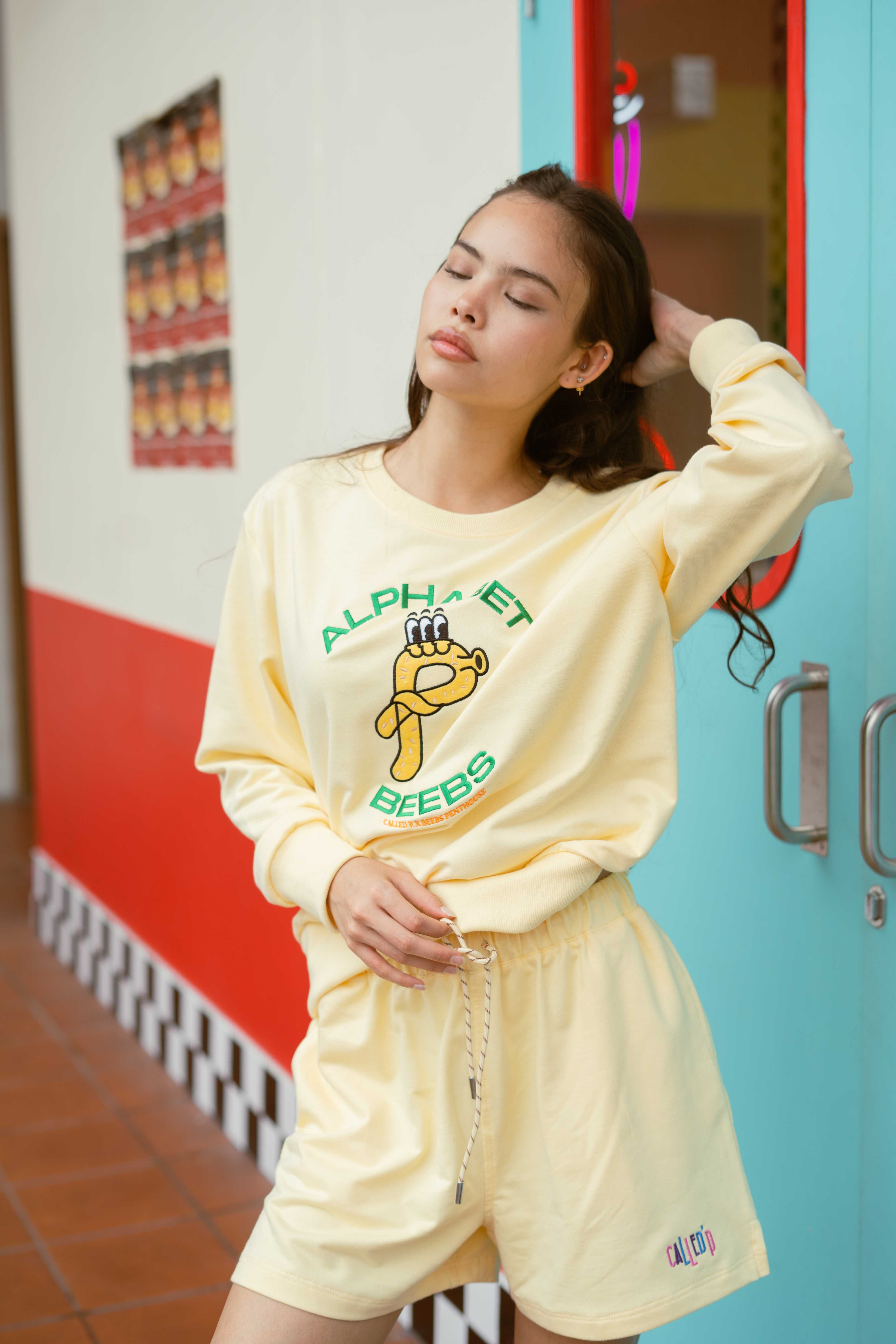 Alphabet Beebs Sweater : Butter (Normal)