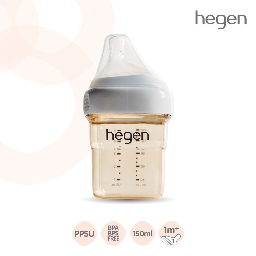 ขวดนม Hegen ขนาด 5 ออนซ์ / 150 มล. พร้อมจุกนม Slow Flow น้ำนมไหลช้า