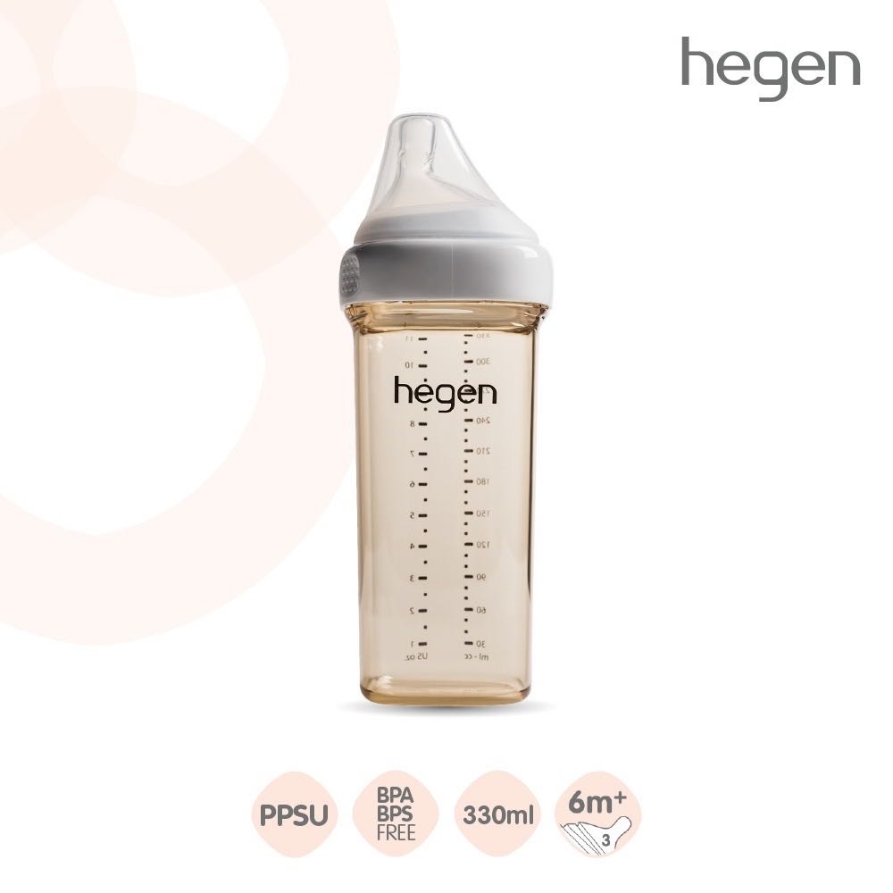 ขวดนม Hegen ขนาด 11 ออนซ์ / 330 มล. พร้อมจุกนม Fast Flow น้ำนมไหลเร็ว
