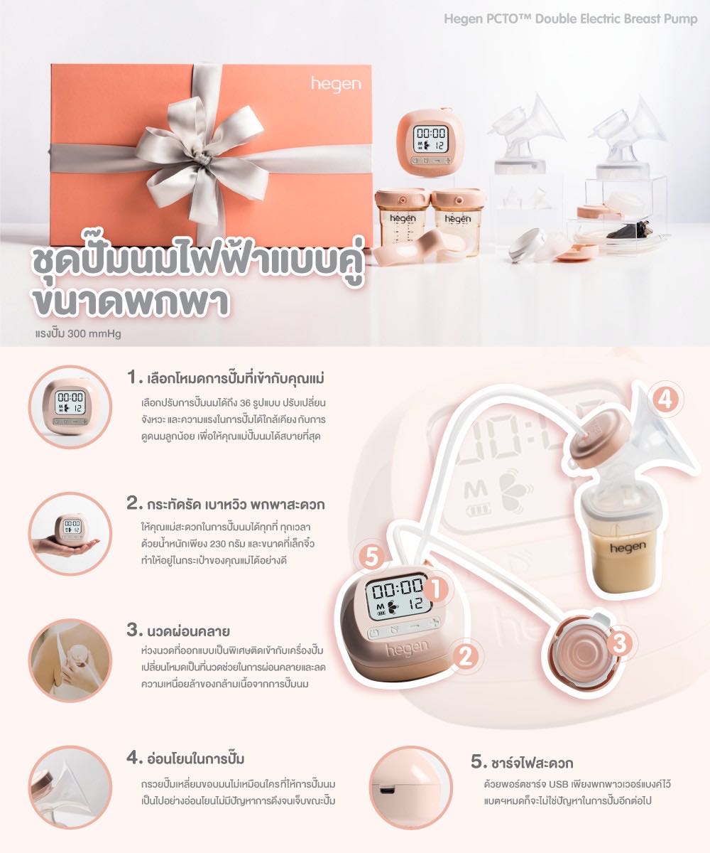 Hegen เครื่องปั๊มนมไฟฟ้า