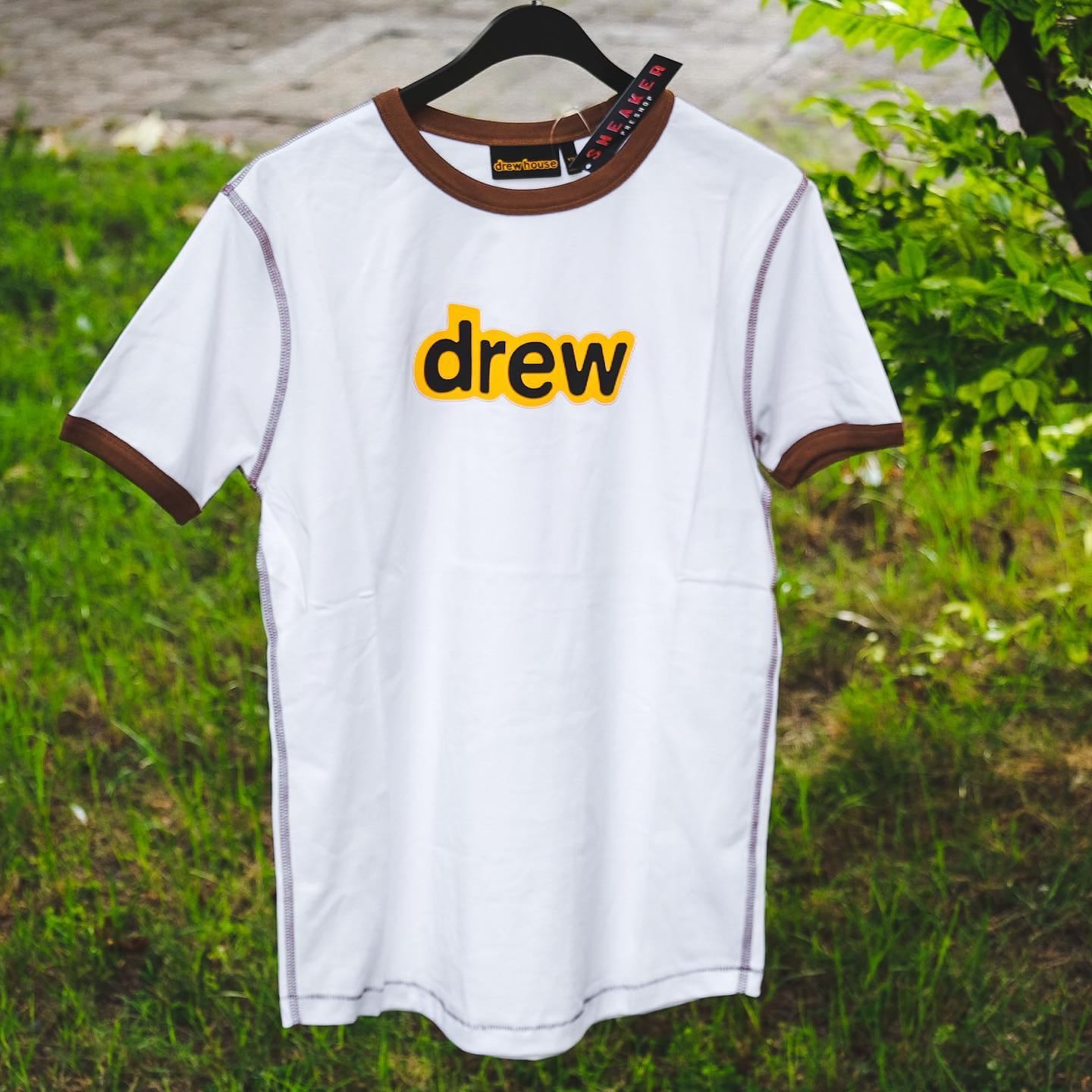 Drew House Secret Ringer SS Tee White/Brown 