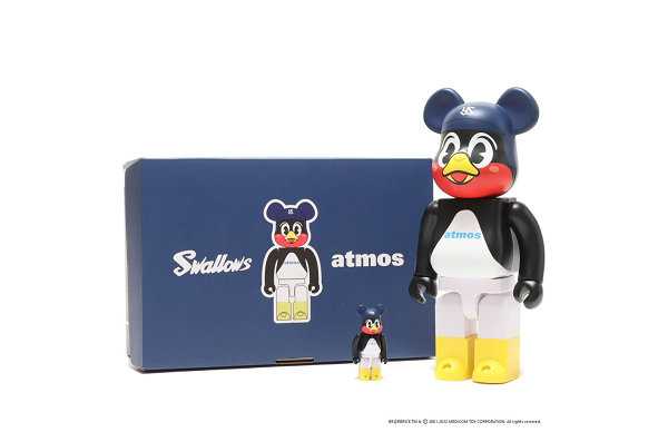Be@rbrick atmos x Tokyo Yakult Swallows 100%+400%