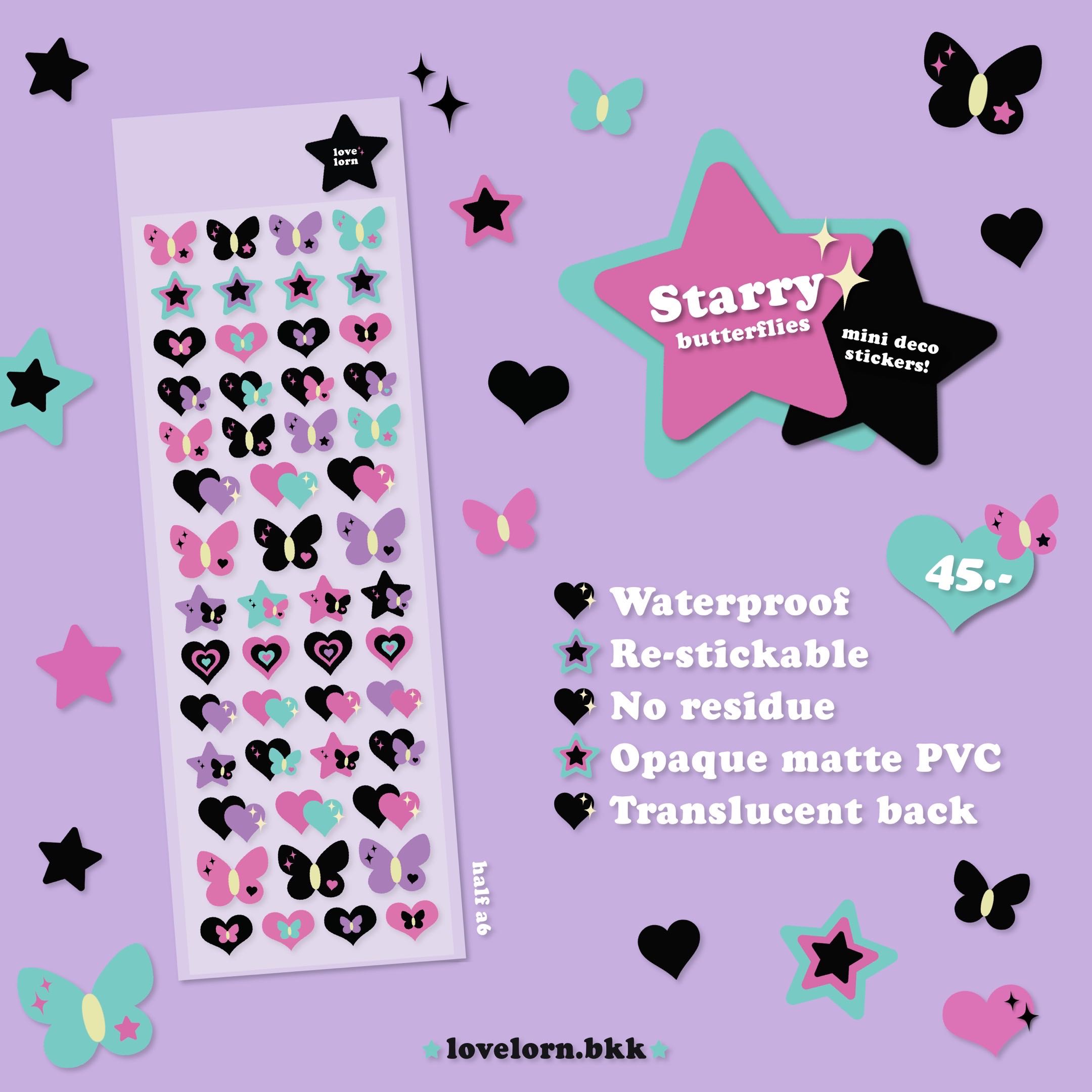 Starry butterflies sticker