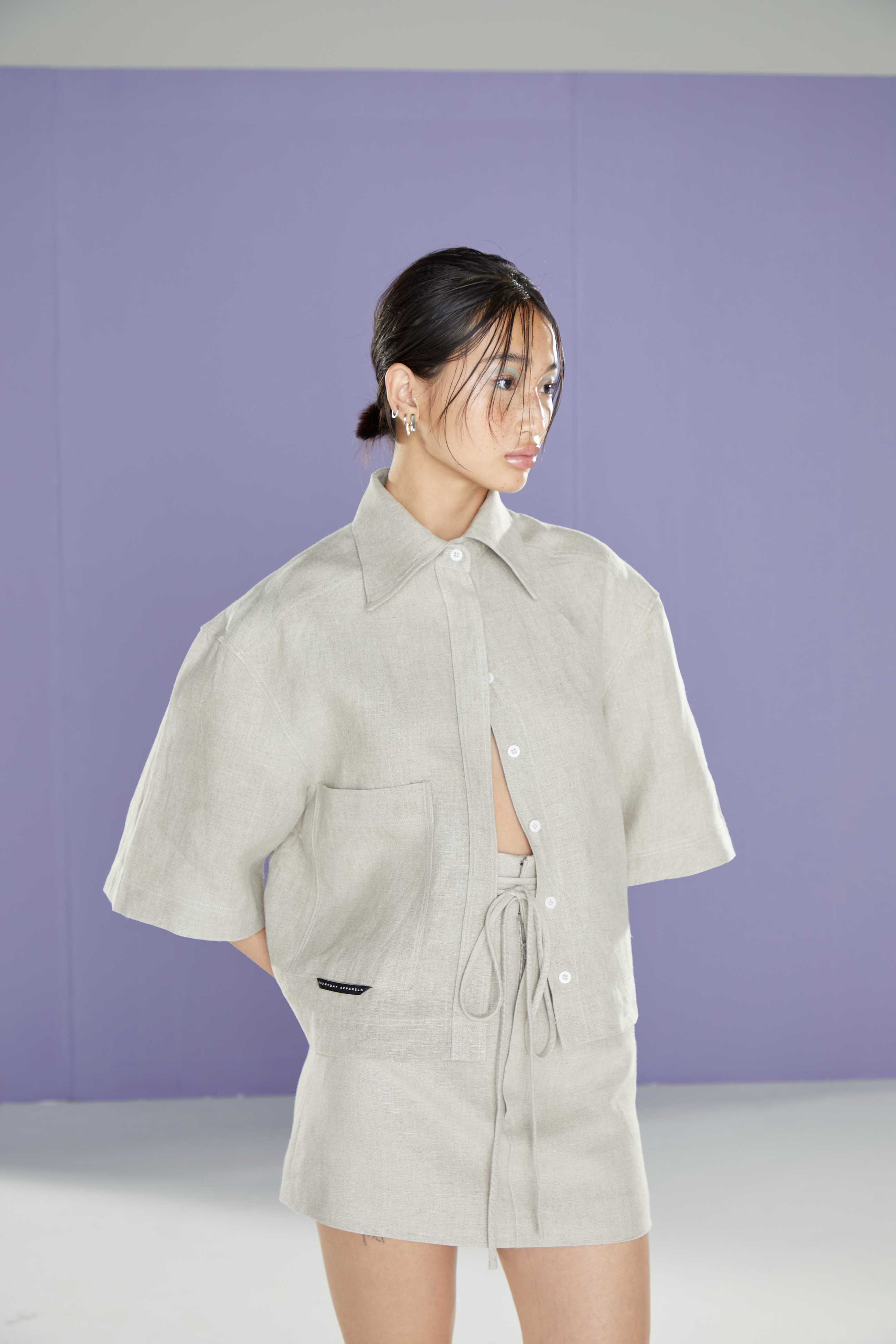 Linen jacket - neutral beige 