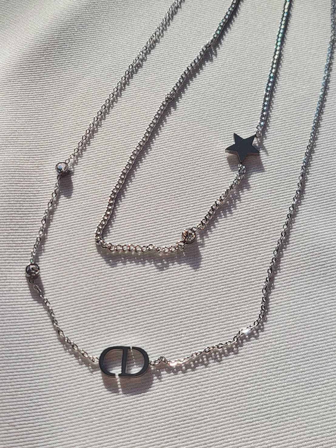 Dior silver necklace