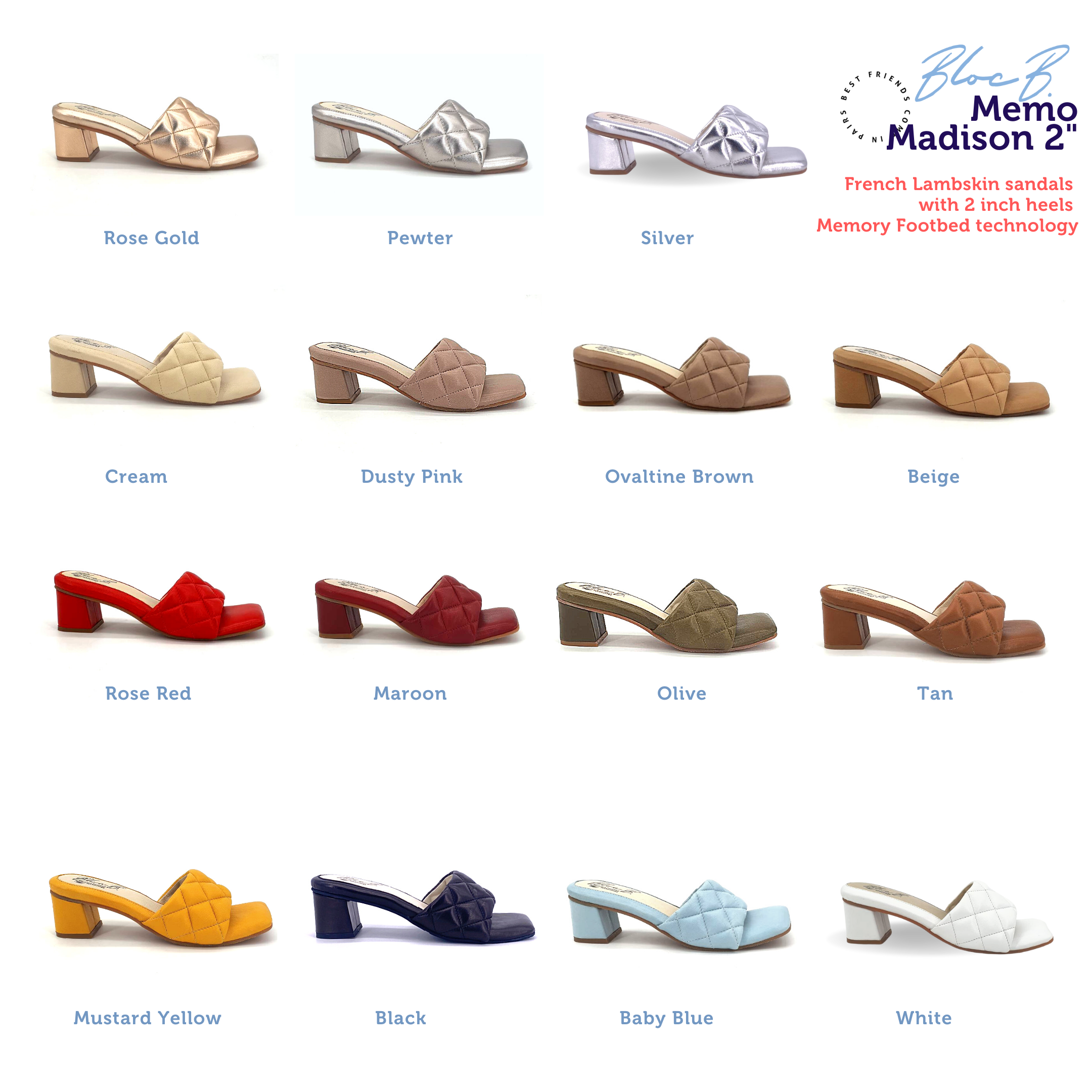 [พร้อมส่ง] Memo Madison 2 (ส้น 2 นิ้ว)