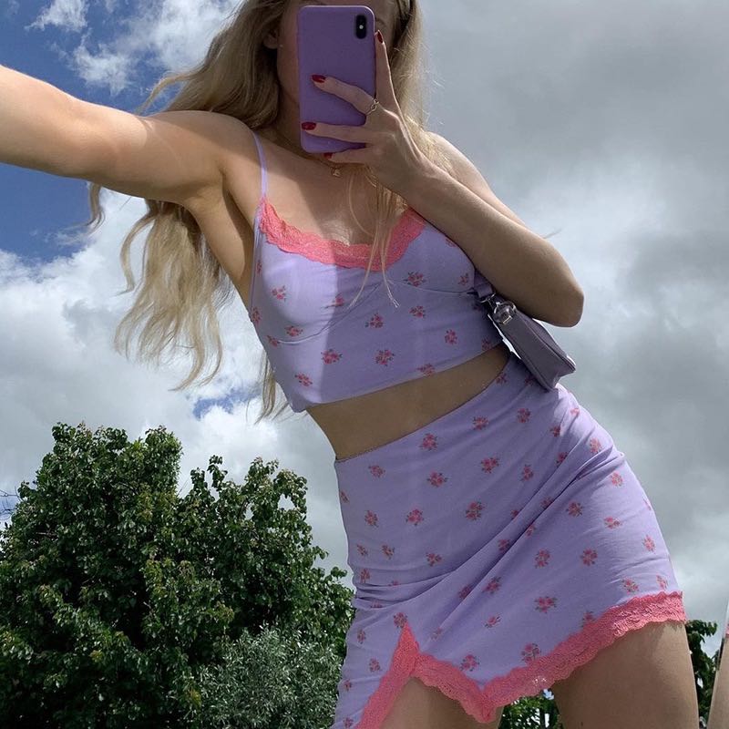 2 Pieces Set Summer High School Girl