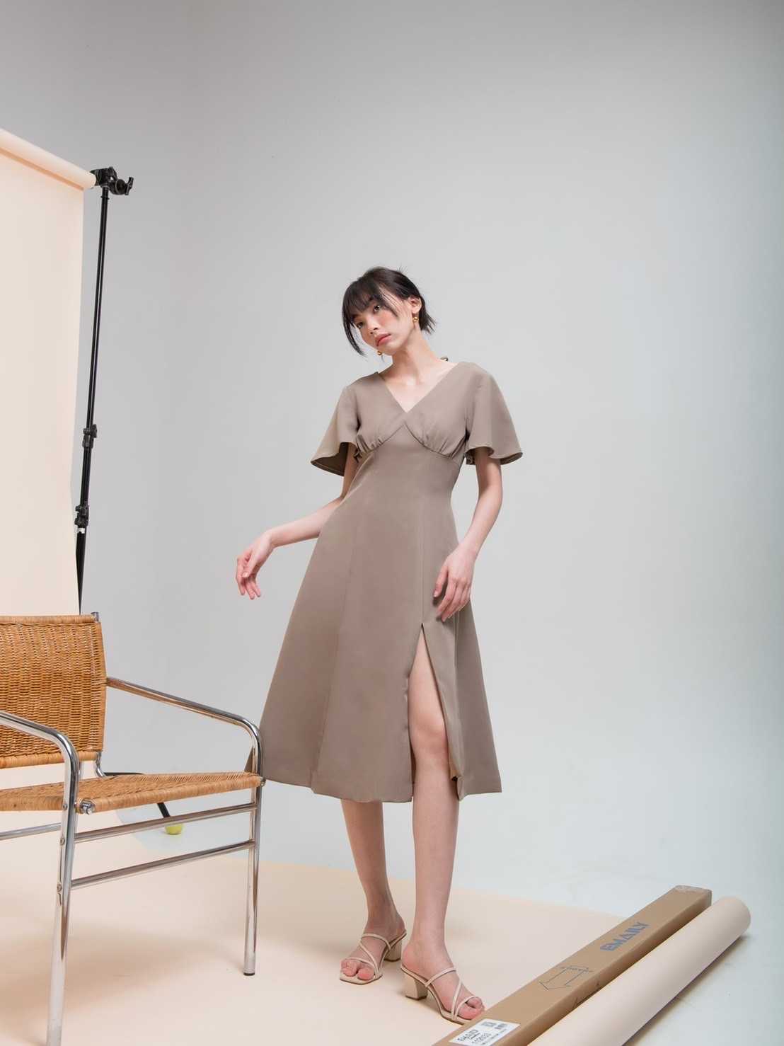 Dutch Bridesmaid Dress - Ash grey