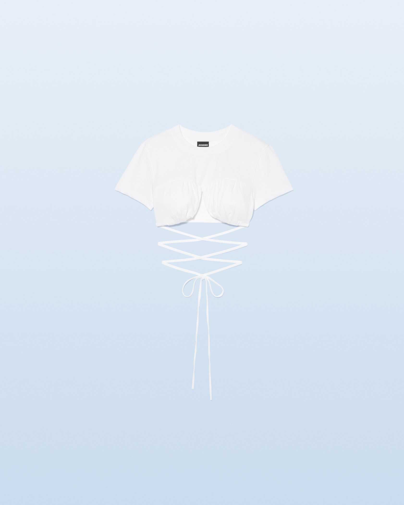 JACQUEMUS | Le t-shirt Baci Gathered bra t-shirt