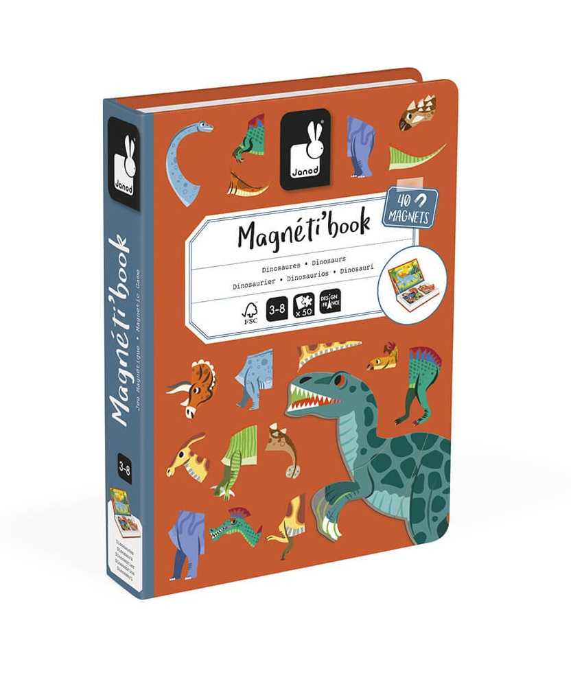 ของเล่นเด็ก 3-8 ปี, สมุดแม่เหล็ก JANOD Magneti'Book, Dinosaurs (LearningWebThai ตัวแทนหลักในไทย)