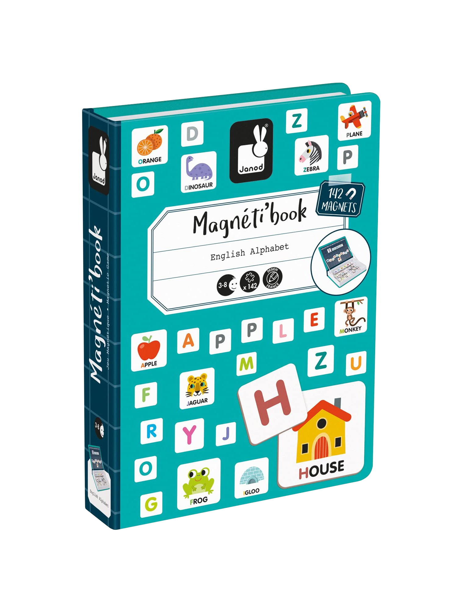 ของเล่นเด็ก 3-8 ปี, สมุดแม่เหล็ก JANOD Magneti'Book, English Alphabets (LearningWebThai ตัวแทนในไทย)