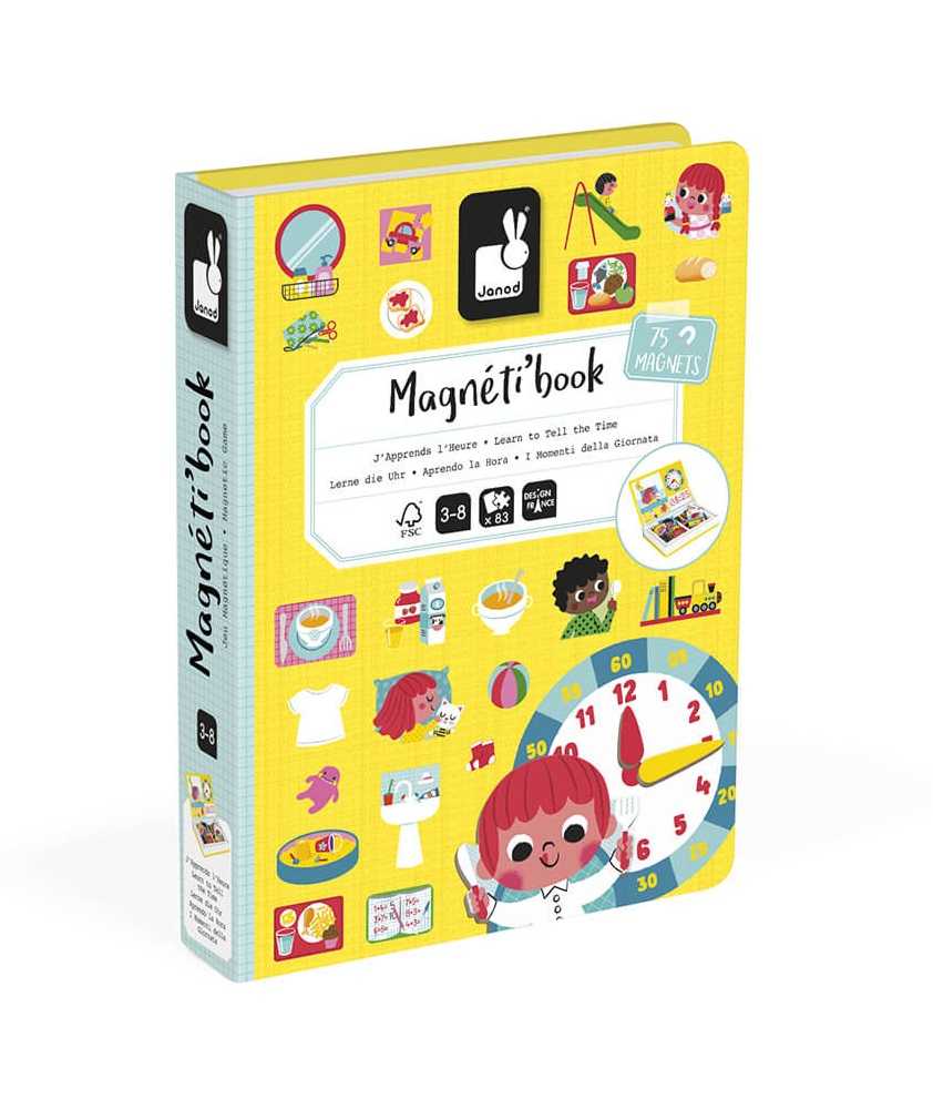 ของเล่นเด็ก 3-8 ปี JANOD Magneti'Book, Learn to Tell The Time (LearningWebThai ตัวแทนหลักในไทย)