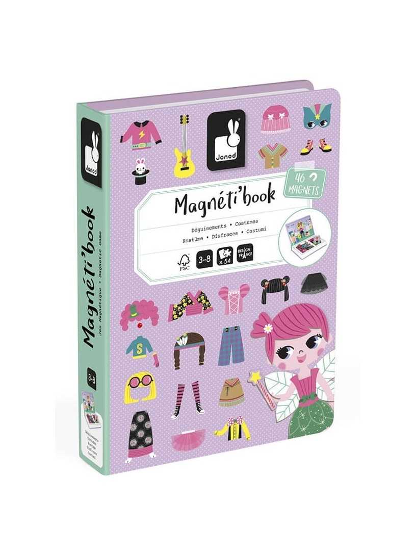 ของเล่นเด็ก 3-8 ปี สมุดแม่เหล็ก JANOD Magneti'Book, Girl Costumes (LearningWebThai ตัวแทนหลักในไทย)