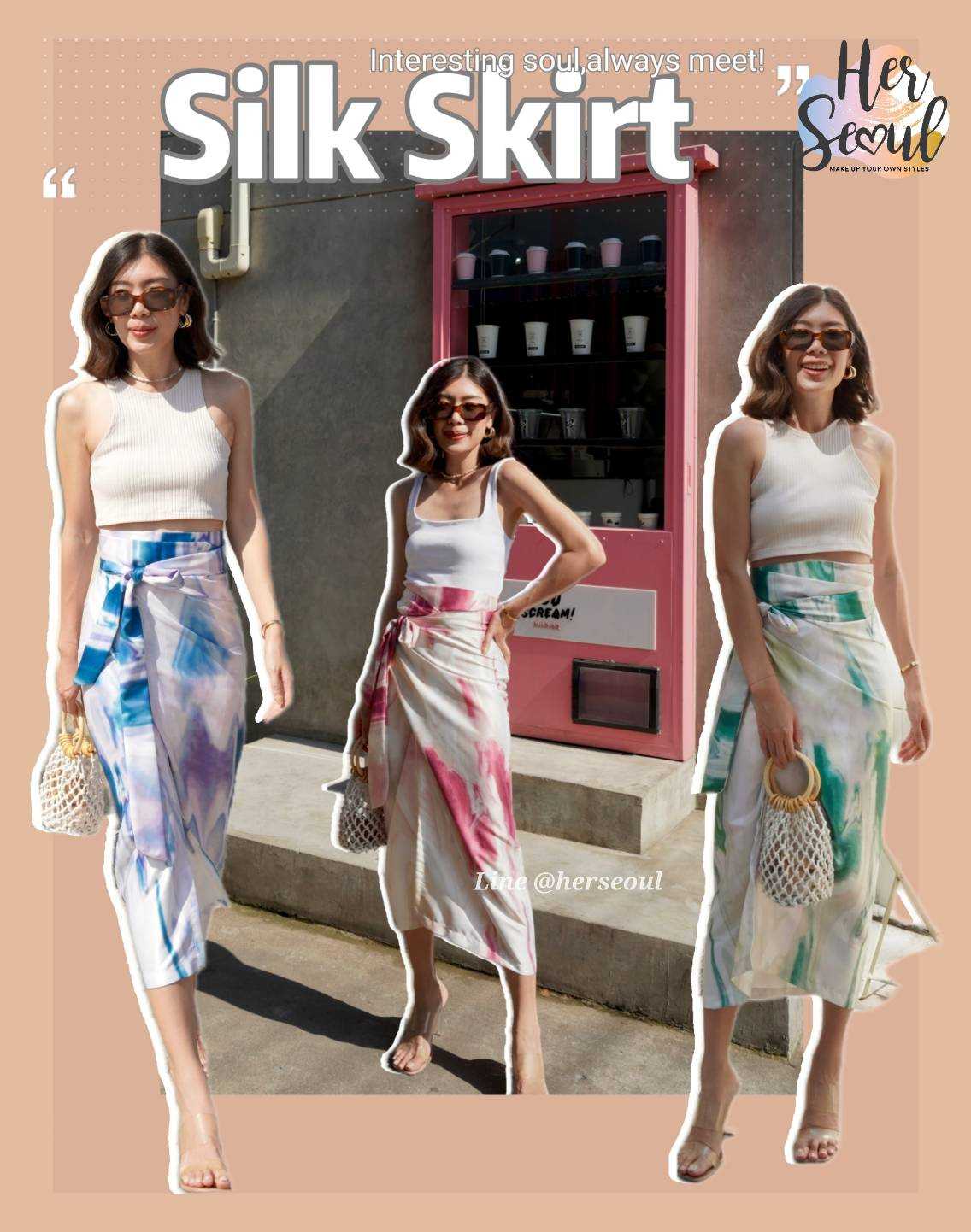 Summer Satin Silk Skirt