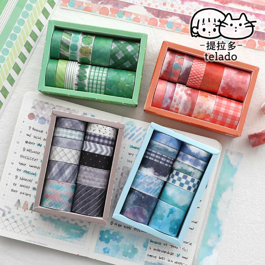 เทปตกแต่ง คุมโทน Color Theme 🎨 12 ม้วน Masking Tape Set MT DIY Washi เทปวาชิ เทปกาว mimisplan