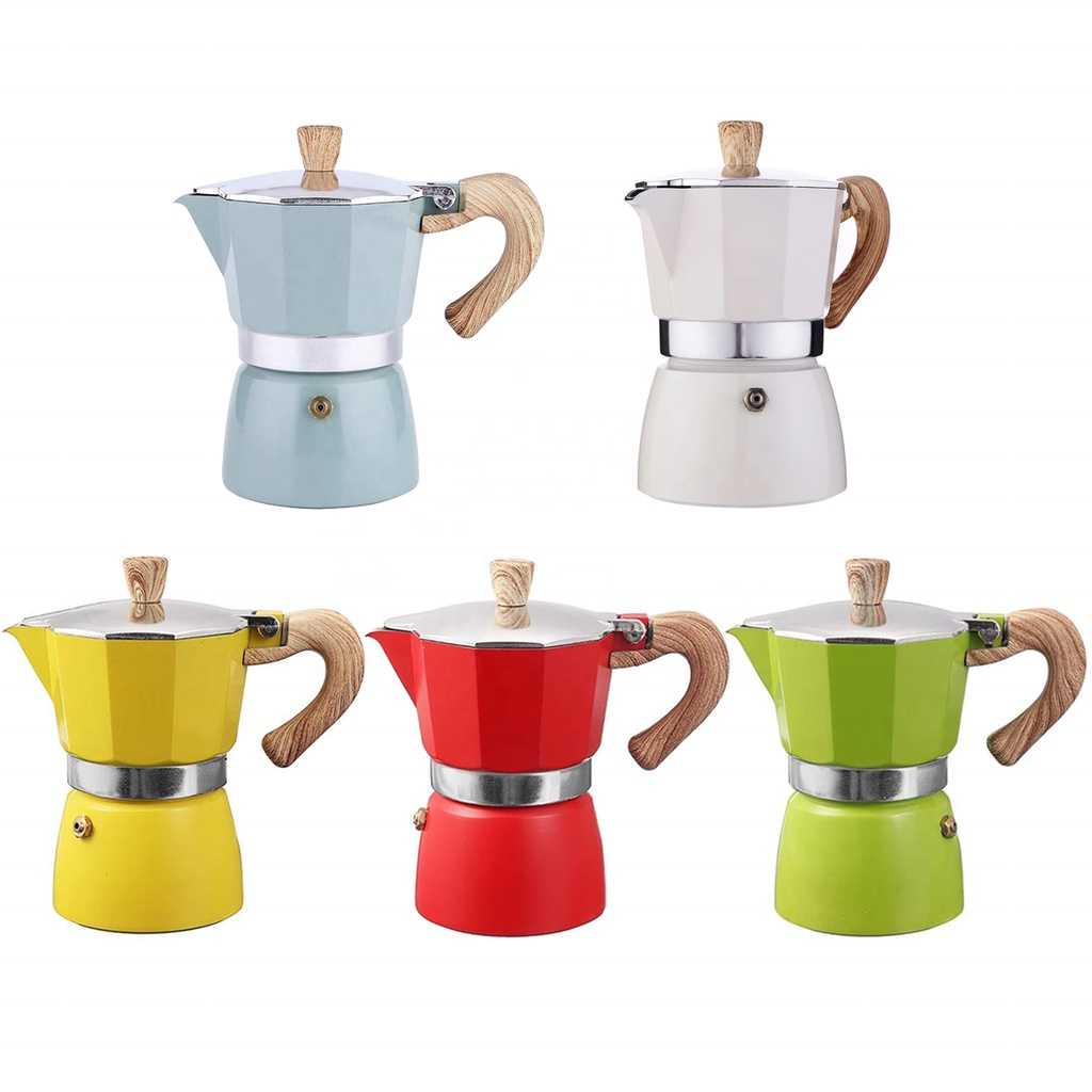 ZBOSS หม้อต้มกาแฟเอสเพรสโซ่ MOKA POT ZB-M83 สีเหลือง,สีแดง,สีเขียว