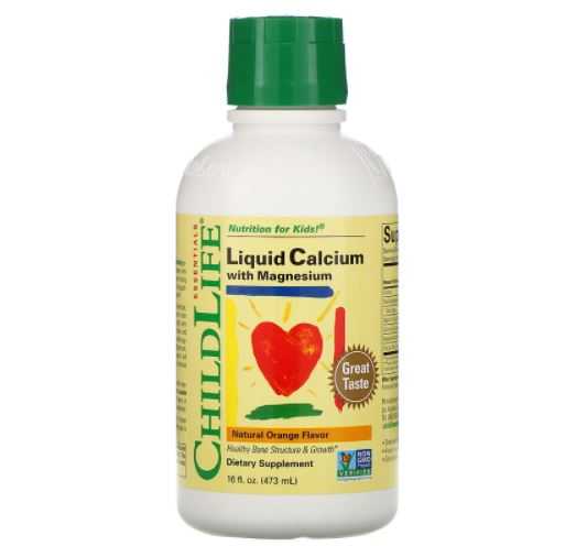 วิตามินแคลเซียมน้ำ ChildLife Liquid Calcium with Magnesium , 473ml , นำเข้าอเมริกา