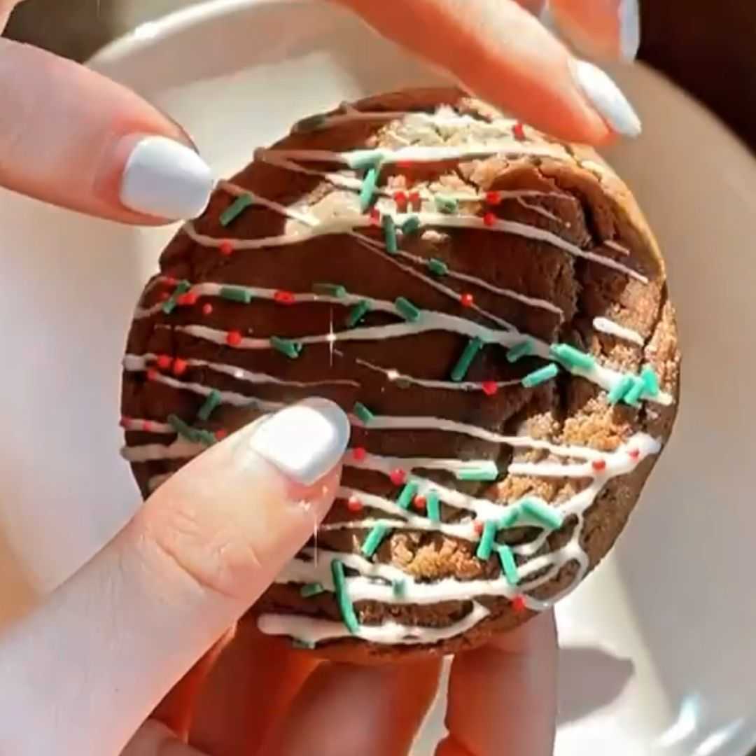 Mint dark choc cookies