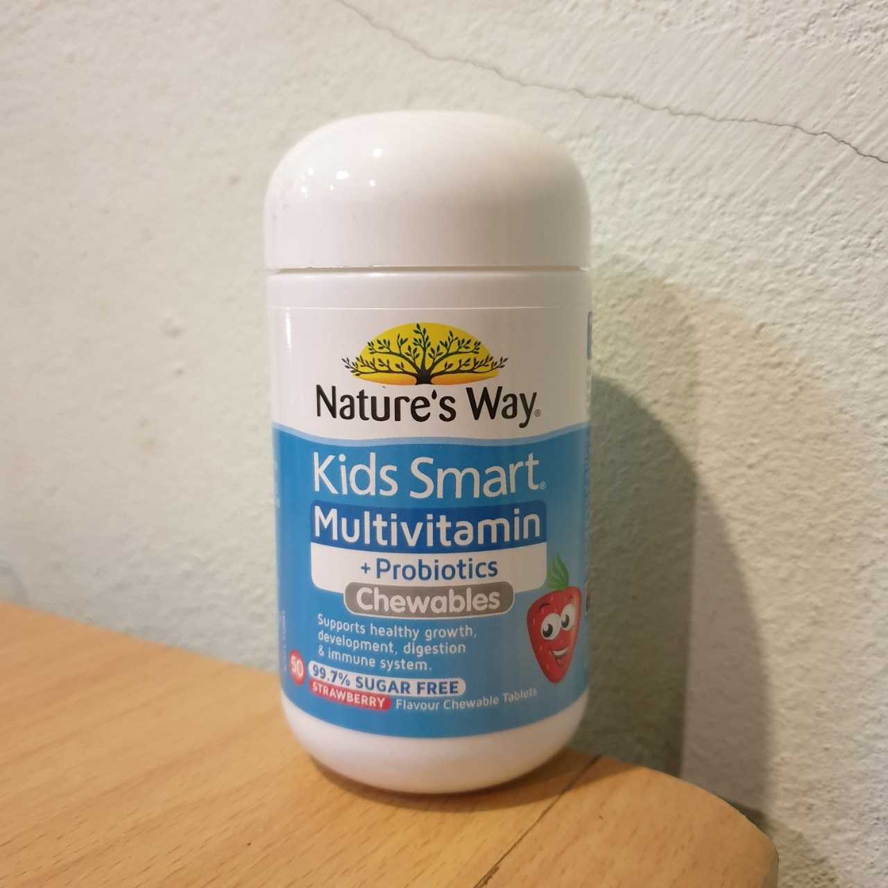 โพไบโอติคเด็ก Nature's Way Kids Smart Multi + Probiotics ,50 เม็ด ,นำเข้าออสเตรเลีย