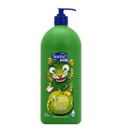 3in1  สระ+นวด+อาบ  Suave kids ,กลิ่นแอปเปิ้ล ,  1180ml ,นำเข้าอเมริกา