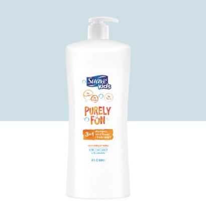 3in1  สระ+อาบ+นวด  Suave Kids Purely Fun  , 828ml , นำเข้าอเมริกา