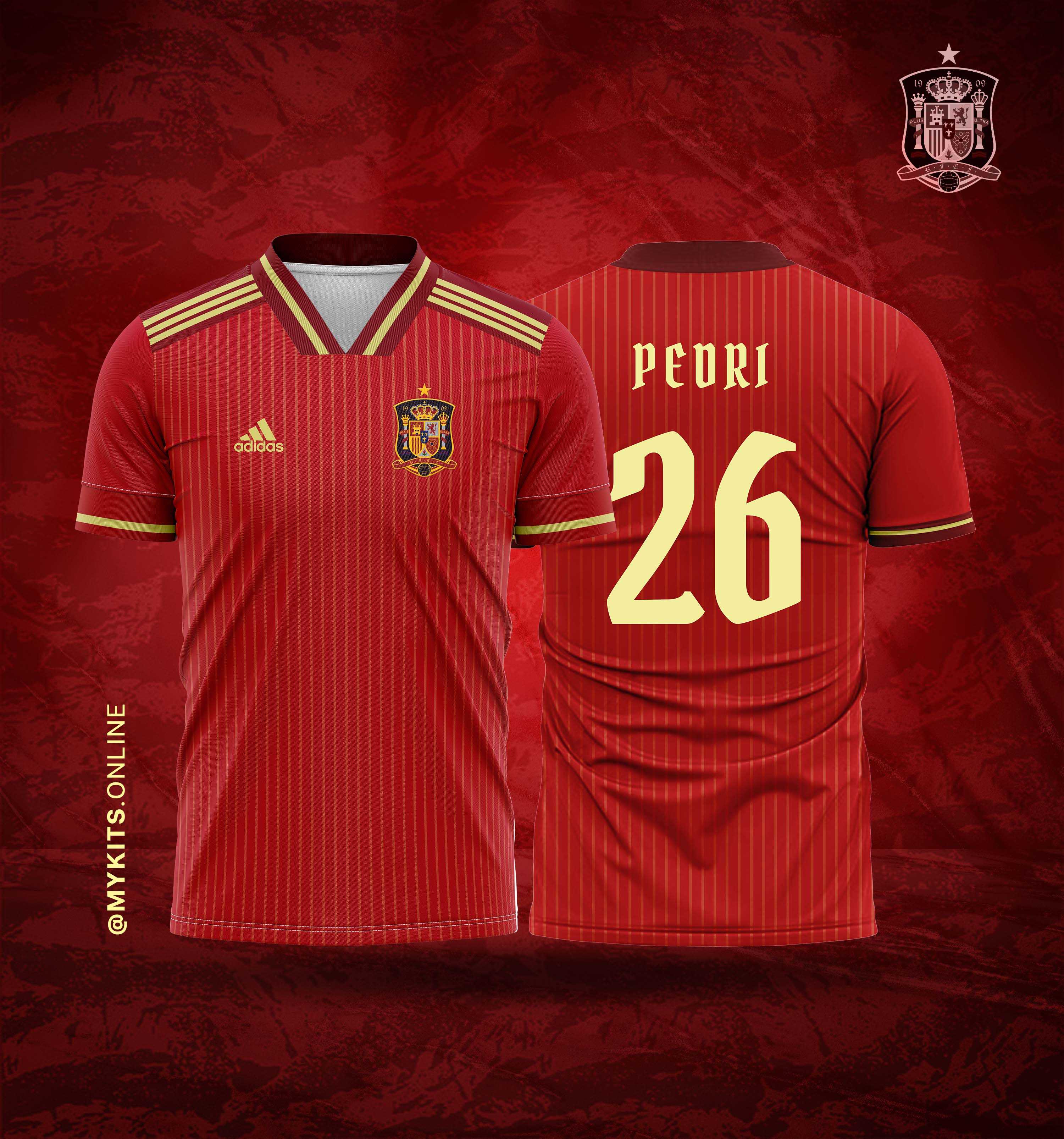เสื้อทีมชาติสเปน เหย้า (Spain Nation Football club) Home
