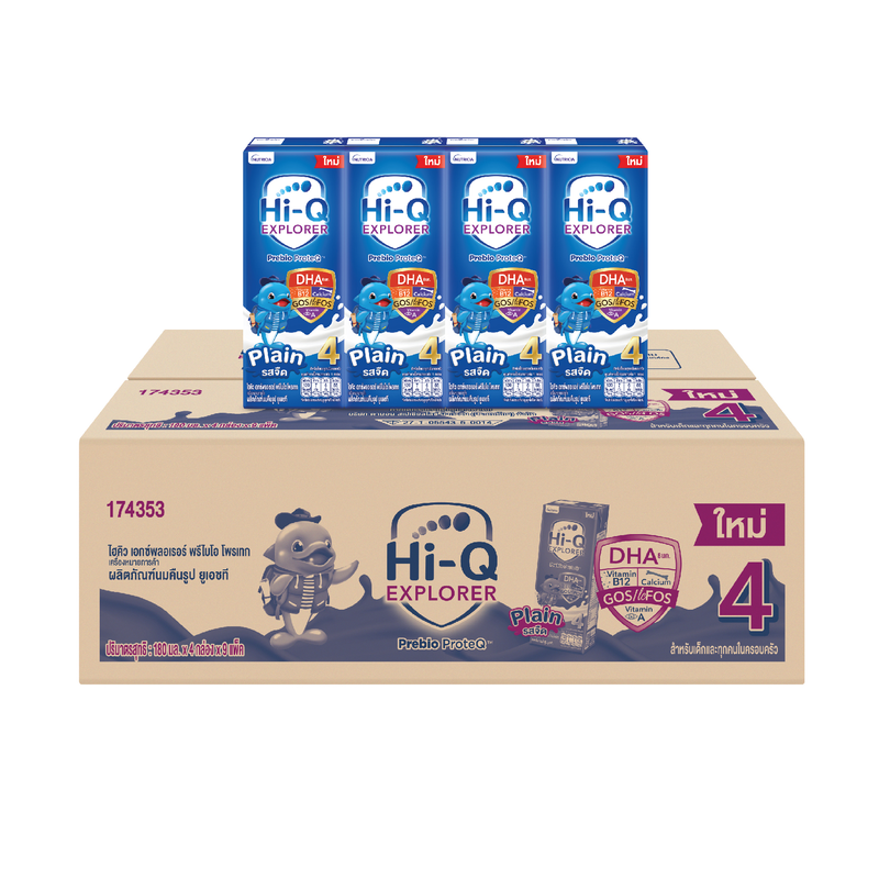 ￼[UHT] x1 ลัง ไฮคิว เอกซ์พลอเรอร์ พรีไบโอโพรเทก (สูตร 4) ยูเอชที รสจืด 180 มล. (36 กล่อง)