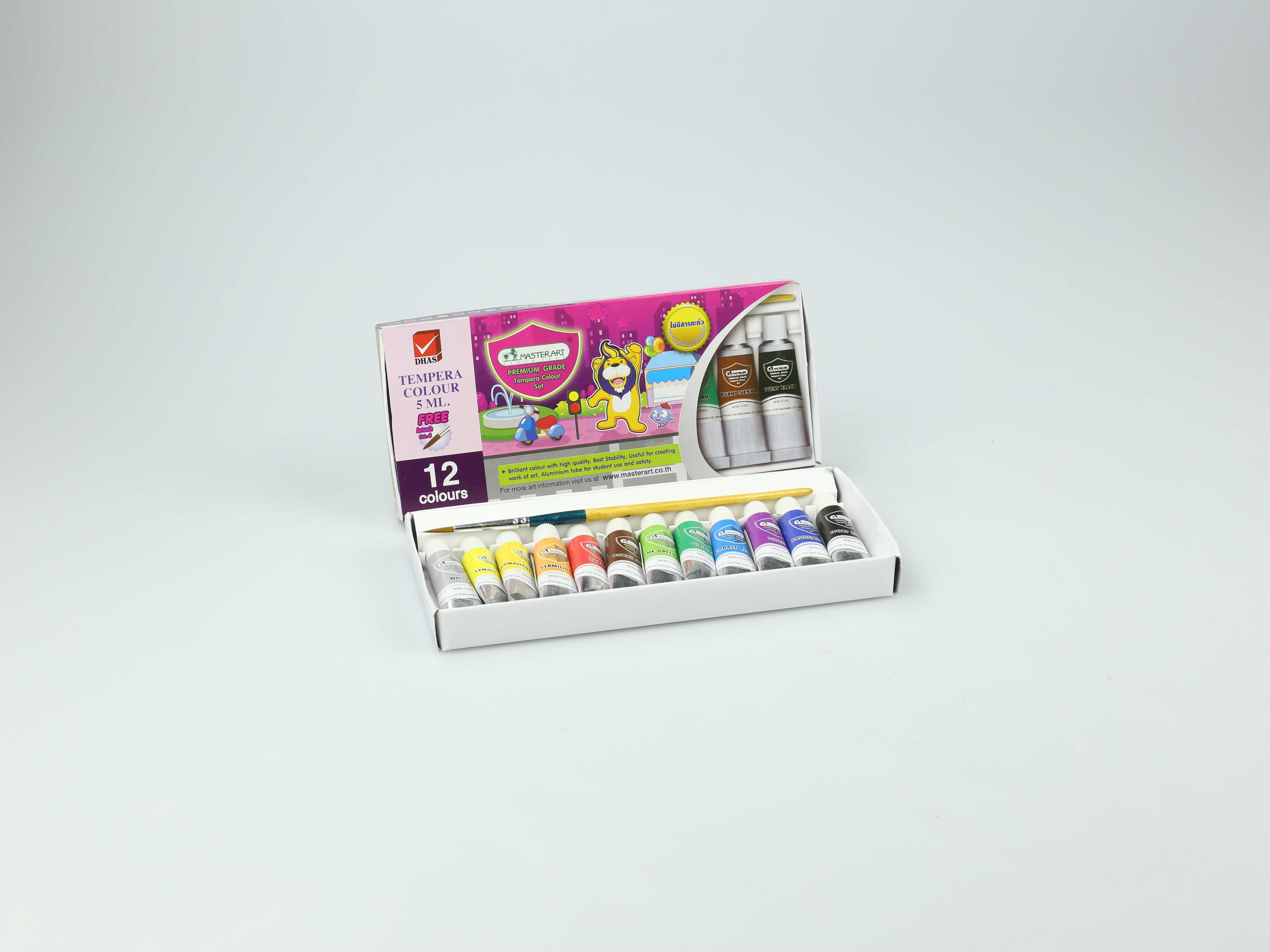 สีน้ำ เทมพาร่า 12สี  3ml./ water color 3 ml.