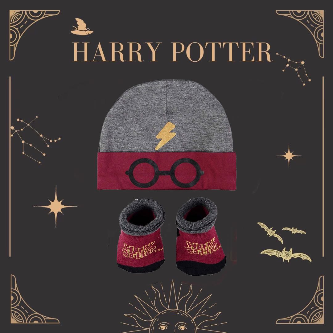 Harry Potter Baby Beanie Hat and Bootie Socks