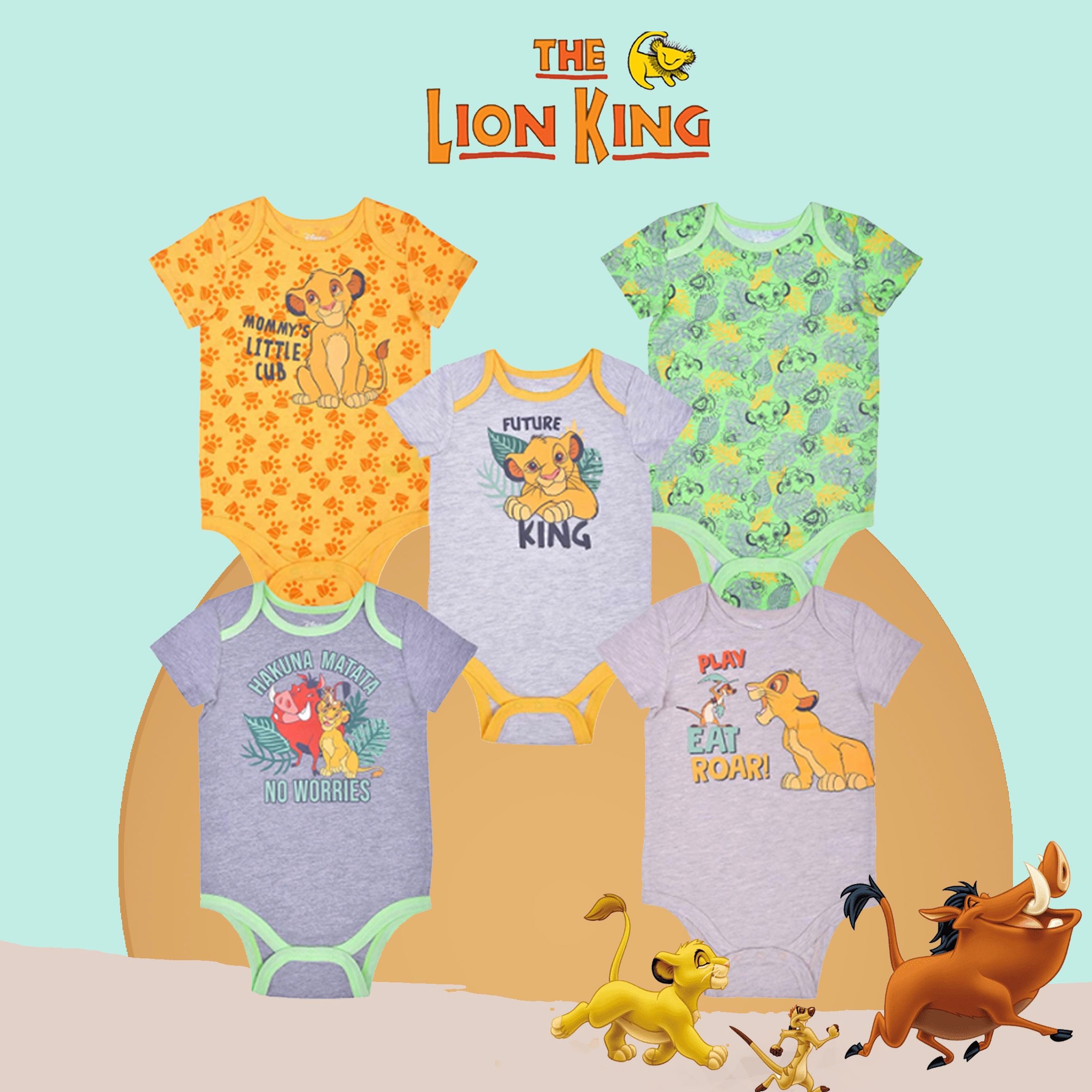 Lion King Simba and Friends Baby Bodysuit [5 Pcs]