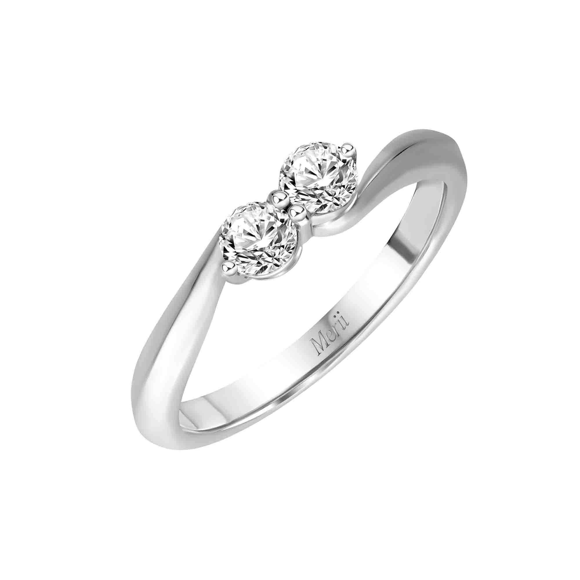 Couple Rings : แหวนเงินแท้ 925 ชุบโรเดียม ประดับ Cubic Zirconia ขนาด 4.8 mm ดีไซน์อินฟินิตี้